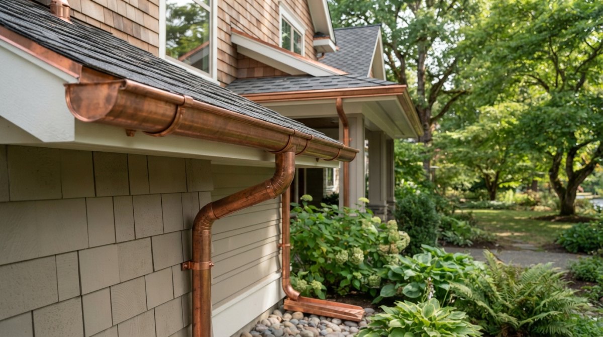 Keep debris out of copper gutter channels